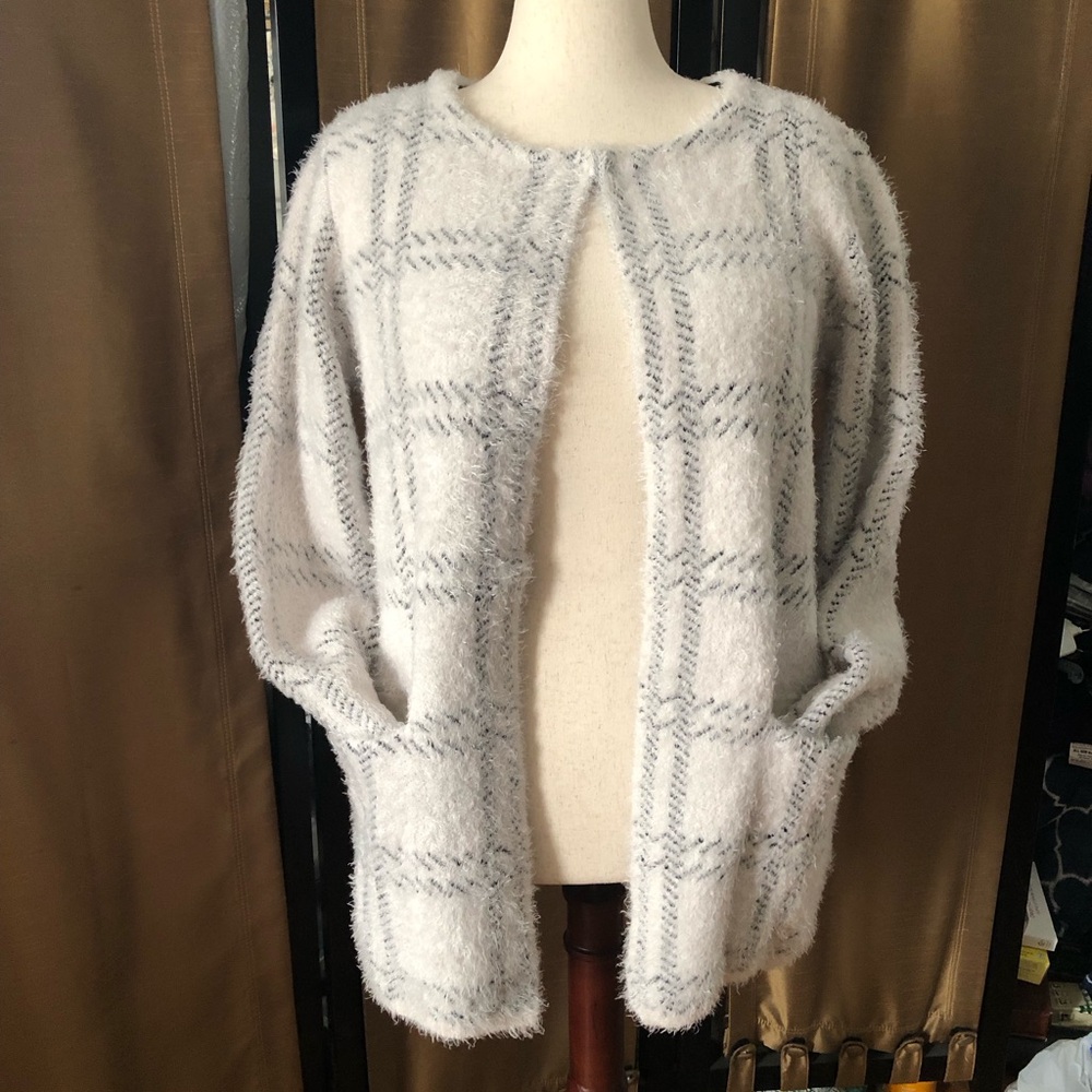 Fuzzy Acrylic-blend Knit Sweater